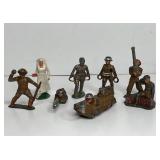 777 - LARGE LOT OF ANTIQUE WW1 LEAD TOY SOLDIERS