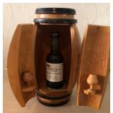 K - WOODEN KEG WINE BOX 7.5"T