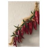 K - CERAMIC CHILI PEPPER RISTRA GARLAND (K109)