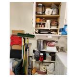 K - EVERYTHING IN THE CUPBOARDS, BROOMS, LADDER
