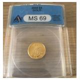 K - 2005 US $5 GOLD COIN MS69 (K124)