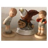 K - MEMORIES OF YESTERYEAR & EAGLE FIGURINES