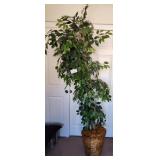 K - FAUX TREE IN BASKET PLANTER 73"T (O12)