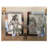 K - NATIVE AMERICAN DUAL ART/ CLOCK DECOR (K135)
