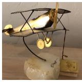 K - DEMOTT BI-PLANE FIGURINE 7"T (K119)