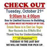 AUCTION PICK UP DAY & HOURS