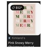 43 - NEW WMC MERRY CHRISTMAS ART 24X18" (G64)