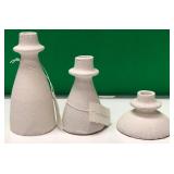 43 - NEW WMC SET OF 3 INDABA CANDLE HOLDERS (A27)