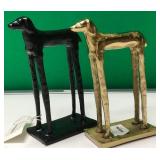 43 - NEW WMC PAIR OF DOG FIGURINES 8"T (A47)