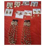 341 - 10 PAIR COSTUME JEWELRY EARRINGS (Y132)