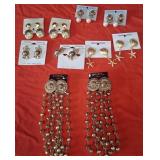 341 - 10 PAIR COSTUME JEWELRY EARRINGS (Y153)
