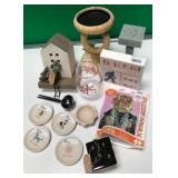 43 - NEW WMC TRINKET DISHES, PUZZLE, HOME DECOR