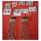 341 - 10 PAIR COSTUME JEWELRY EARRINGS (Y151)