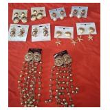 341 - 10 PAIR COSTUME JEWELRY EARRINGS (Y150)