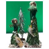 43 - NEW WMC FEATHERED ANGELS & CHRISTMAS TREE
