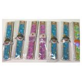 43 - NEW WMC LOT OF 7 SLAP BRACELETS (A307)