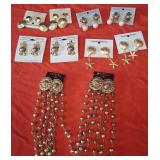 341 - 9 PAIR COSTUME JEWELRY EARRINGS (Y149)