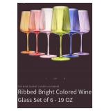 43 - NEW WMC RIBBED GLASS STEMWARE SET (G101)