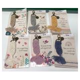 43 - NEW WMC 6 MACRAME KEYCHAINS (A189)