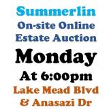 WELCOME TO OUR MON. @6pm ONLINE PUBLIC AUCTION