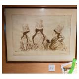 Q - ORIGINAL MAROKVIA WATERCOLOR ON PAPER FRAMED