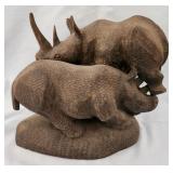 Q - RHINOS FIGURINE 9"T (L48)