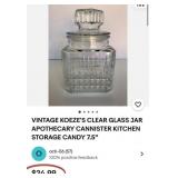 Q - SET OF 5 VINTAGE GLASS CANISTERS (K55)
