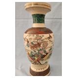Q - JAPANESE SATSUMA POTTERY VASE 15.5"T (L24)