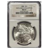 S - 1886 MS63 MCCLAREN COLLECTION SILVER DOLLAR