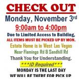 AUCTION PICK UP DAY & HOURS