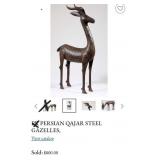 Q - BRASS DEER STATUETTE 28"T (L47)
