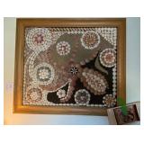 Q - JUDY SPECTOR SHELL ART FRAMED 28X33" (I2)