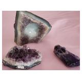 Q - 3 PIECES AMETHYST CRYSTALS (L80)