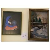 Q - 2 PIECES FRAMED ART (I7)