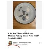 Q - 35 PIECES KEN EDWARDS TONALA MEXICAN POTTERY