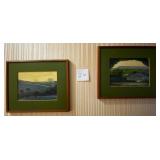 Q - 2 PIECES FRAMED ART (I16)