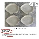 Q - LOT OF 9 CERAMIC FISH DISHES (K59)