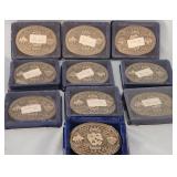 LOT OF 10 DESERT SHIELD BELT BUCKLES (L117)