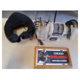 R - BENCH GRINDER, NECK MASSAGER, CHICAGO BEARS