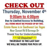 AUCTION PICK UP DAY & HOURS