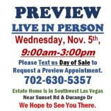 PREVIEW LIVE IN PERSON - Wednesday, November 5th