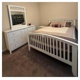 R - BED, MATTRESS, NIGHTSTAND, DRESSER & MIRROR