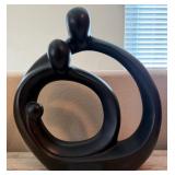 R - MID-CENTURY FAMILY CIRCLE SCULPTURE 12.5"T