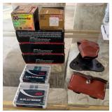 R - MIXED LOT AMMUNITION, PISTOL HOLSTER (L46)