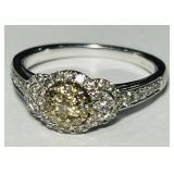 14KT WHITE GOLD DIAMOND RING 3.93GRS