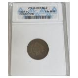 U - 1887 INDIAN HEAD PENNY VG-10