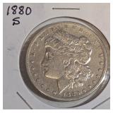 1880 "S" - MORGAN SILVER DOLLAR (B10)