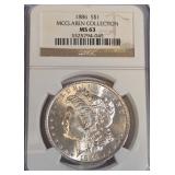 1886 MS63 - MORGAN SILVER DOLLAR (B3)