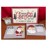 43 - NEW WMC CHRISTMAS FRAMES, HOT CHOCOLATE SIGN
