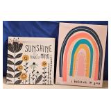 43 - NEW WMC SUNSHINE, I BELIEVE IN YOU WALL DECOR